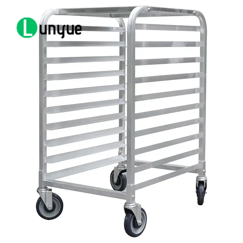 Kitchen Baking Cart - 10 Layer Aluminum Baking Rack Trolley