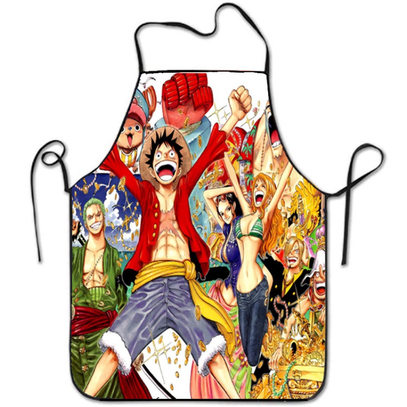 One Pieces Luffy Apron Printed - Baking Kitchen Set ulasan dan harga