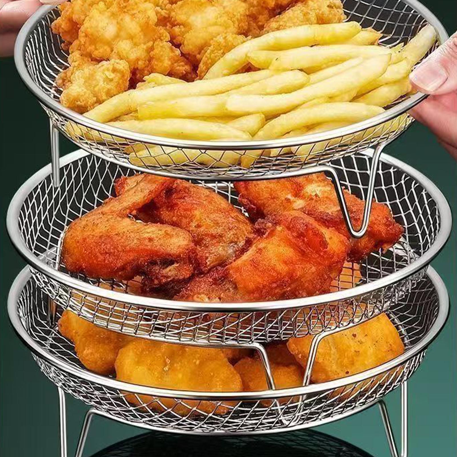 Stackable Air Fryer Basket Rou - Kitchen Baking Rack ulasan dan harga