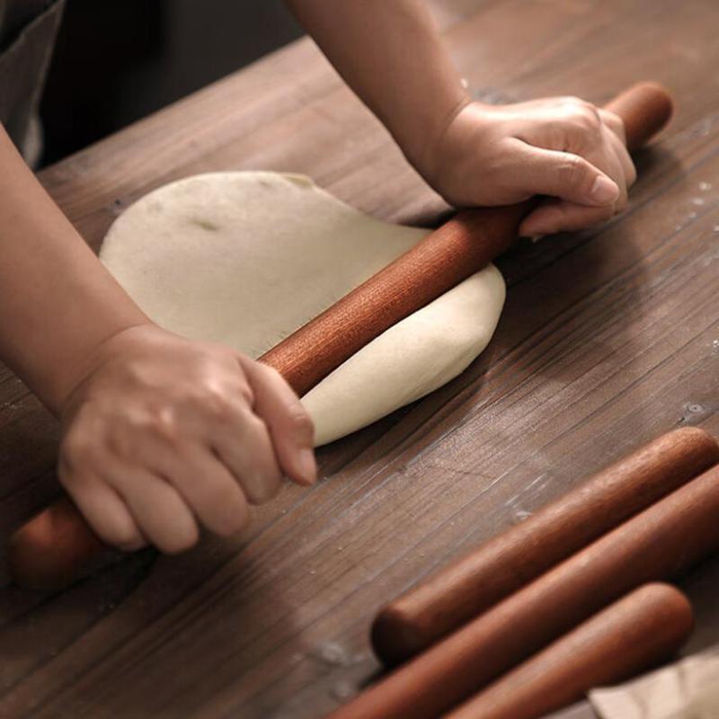 25/30cm Wooden Rolling Pin Fon - Kitchen Roller Baking ulasan dan harga