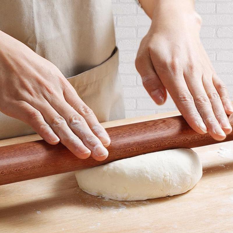 25/30cm Wooden Rolling Pin Fon - Kitchen Roller Baking ulasan dan harga