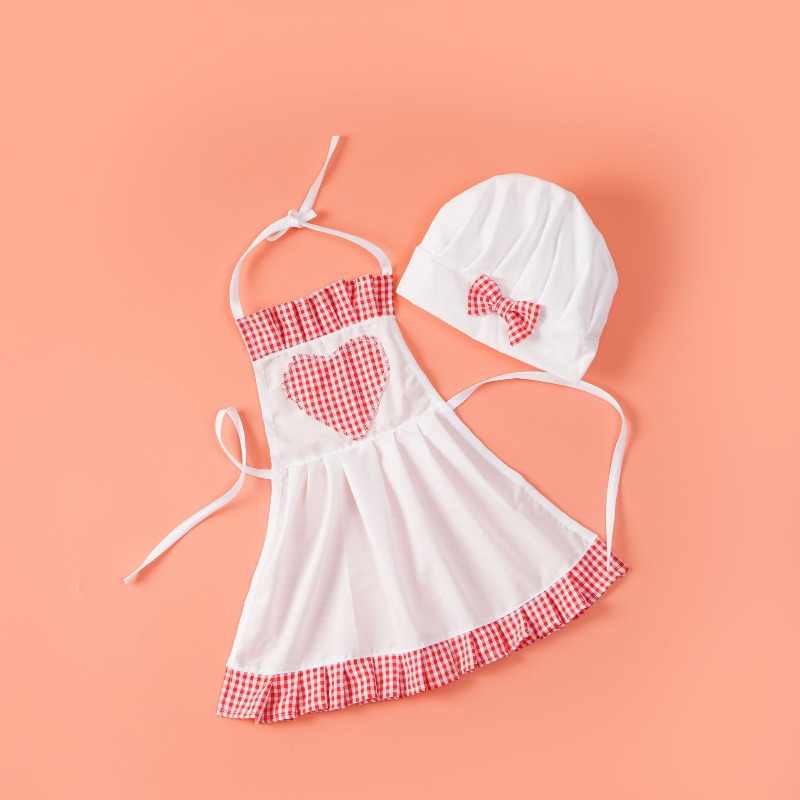 Kids Chef Apron Hat Set Childr - Kitchen Kids Baking Set ulasan dan harga
