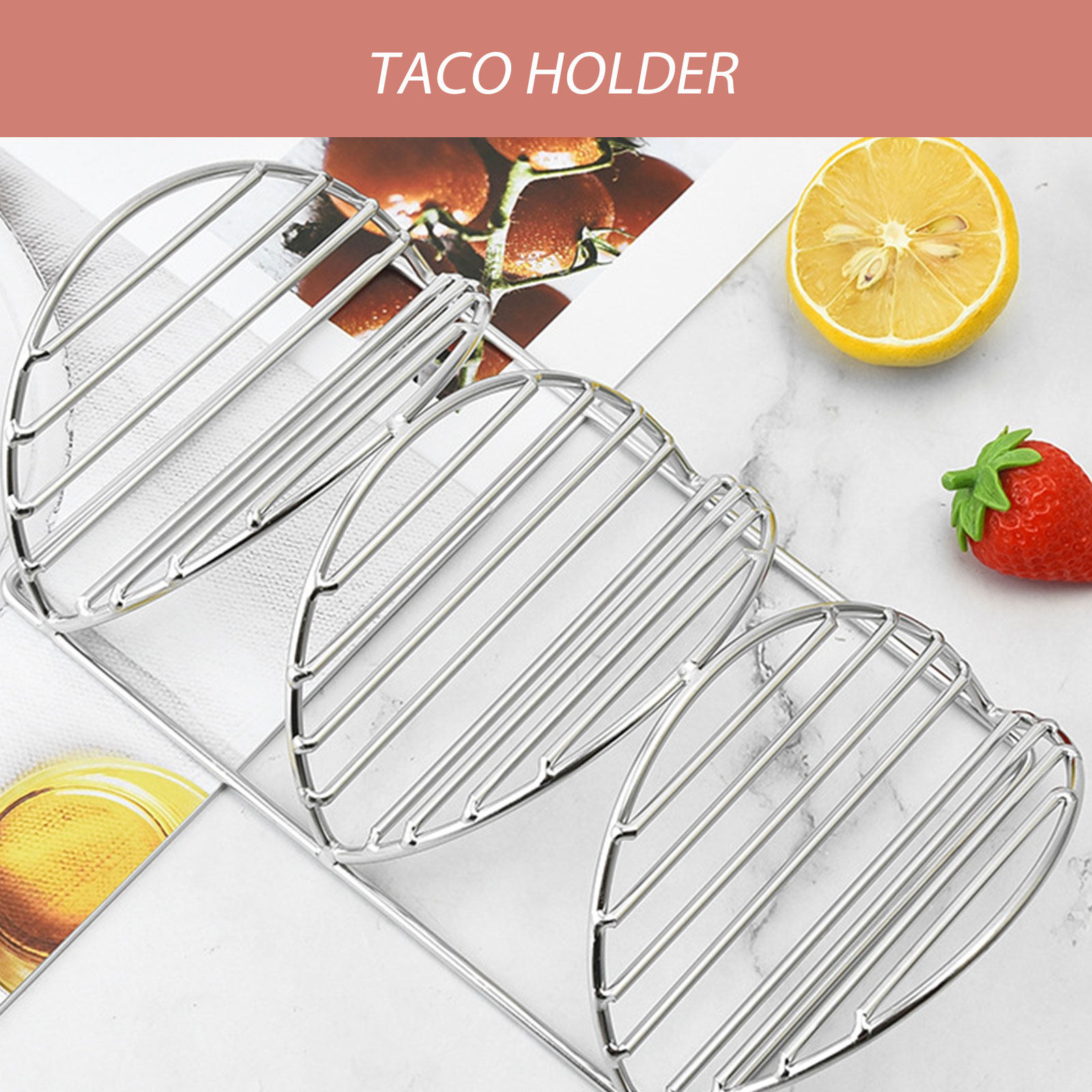 Taco Rack Stand Stainless Stee - Kitchen Baking Rack ulasan dan harga
