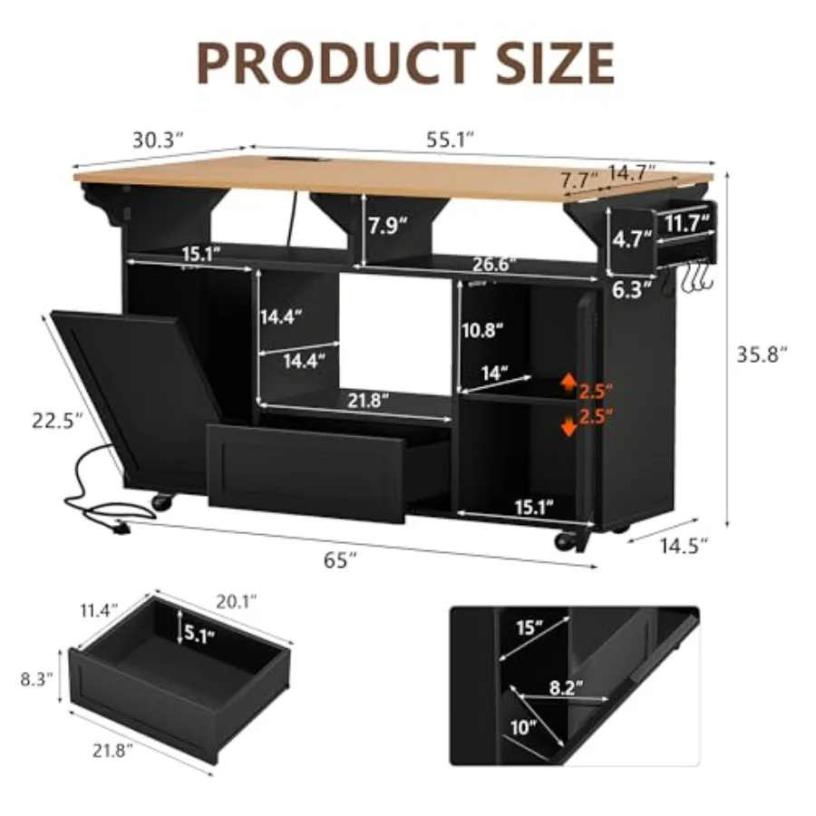 65 Kitchen Island with Drop Le - Kitchen Uncle ulasan dan harga