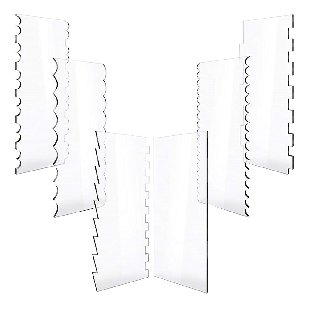 Acrylic Cake Scraper Set 6pcs  - Baking Kitchen Set ulasan dan harga