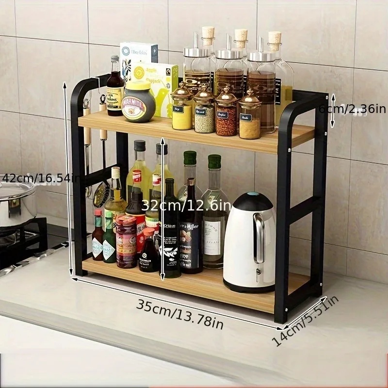 2-Tier Metal Countertop Shelf, - Kitchen Uncle ulasan dan harga