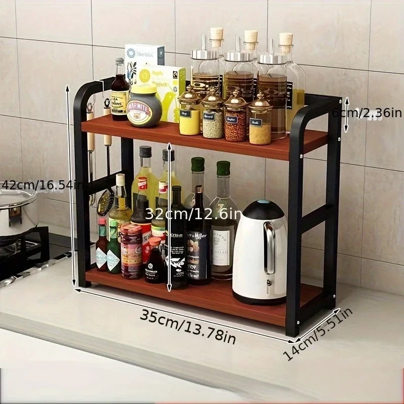 2-Tier Metal Countertop Shelf, - Kitchen Uncle ulasan dan harga